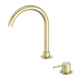 Nero Mecca Hob Basin Mixer Round Spout Brushed Gold