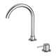 Nero Mecca Hob Basin Mixer Round Spout Brushed Nickel