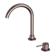 Nero Mecca Hob Basin Mixer Round Swivel Spout Brushed Bronze Nr221901Bbz