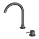 Nero Mecca Hob Basin Mixer Round Spout Gun Metal