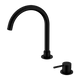 Nero Mecca Hob Basin Mixer Round Spout Matt Black