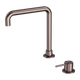 Nero Mecca Hob Basin Mixer Square Swivel Spout Brushed Bronze Nr221901Cbz