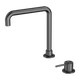 Nero Mecca Hob Basin Mixer Square Spout Brushed Nickel