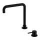 Nero Mecca Hob Basin Mixer Square Spout Matt Black