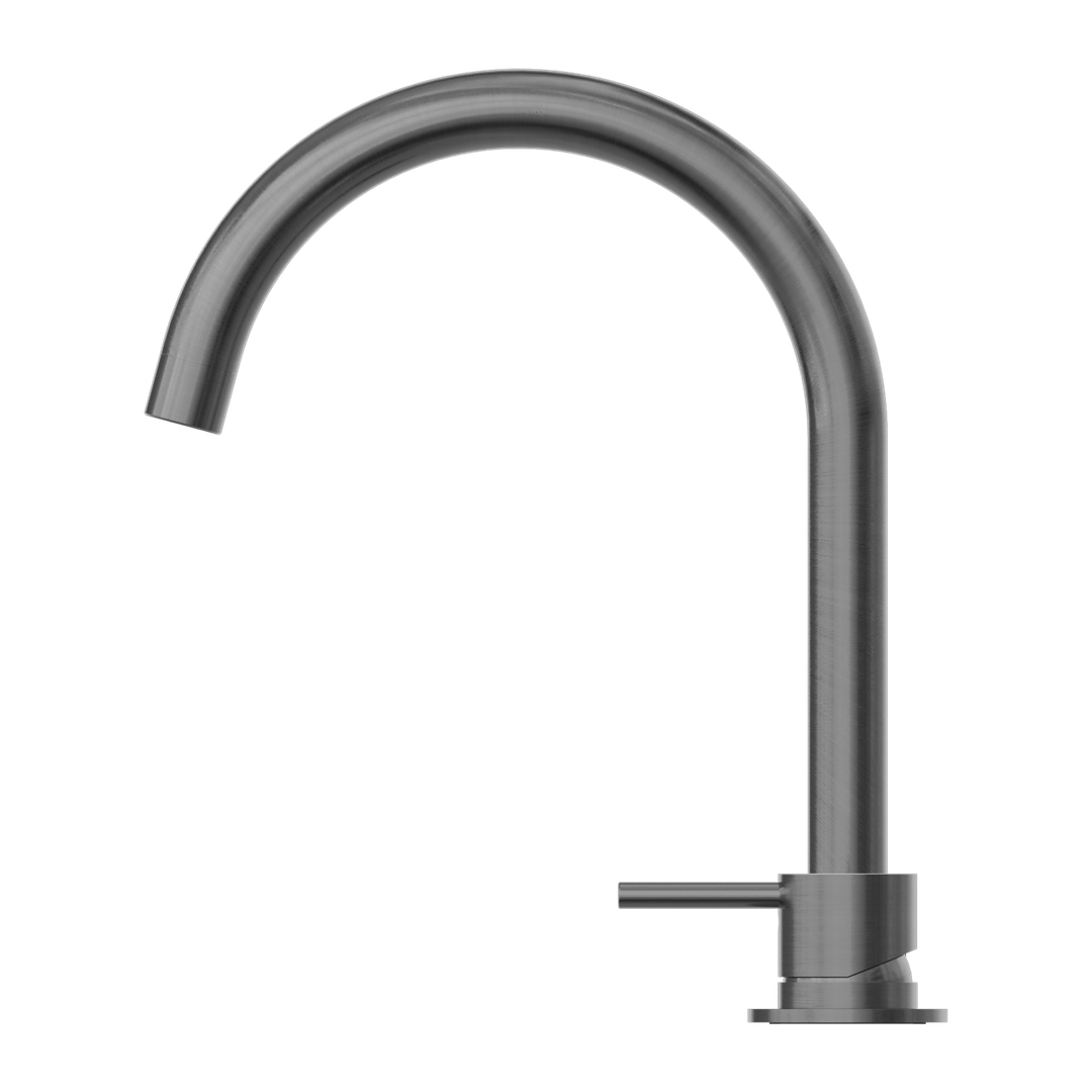 Nero Mecca Hob Basin Mixer Round Spout - Gunmetal