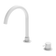 Nero Mecca Hob Basin Mixer Round Swivel Spout Matte White Nr221901Bmw