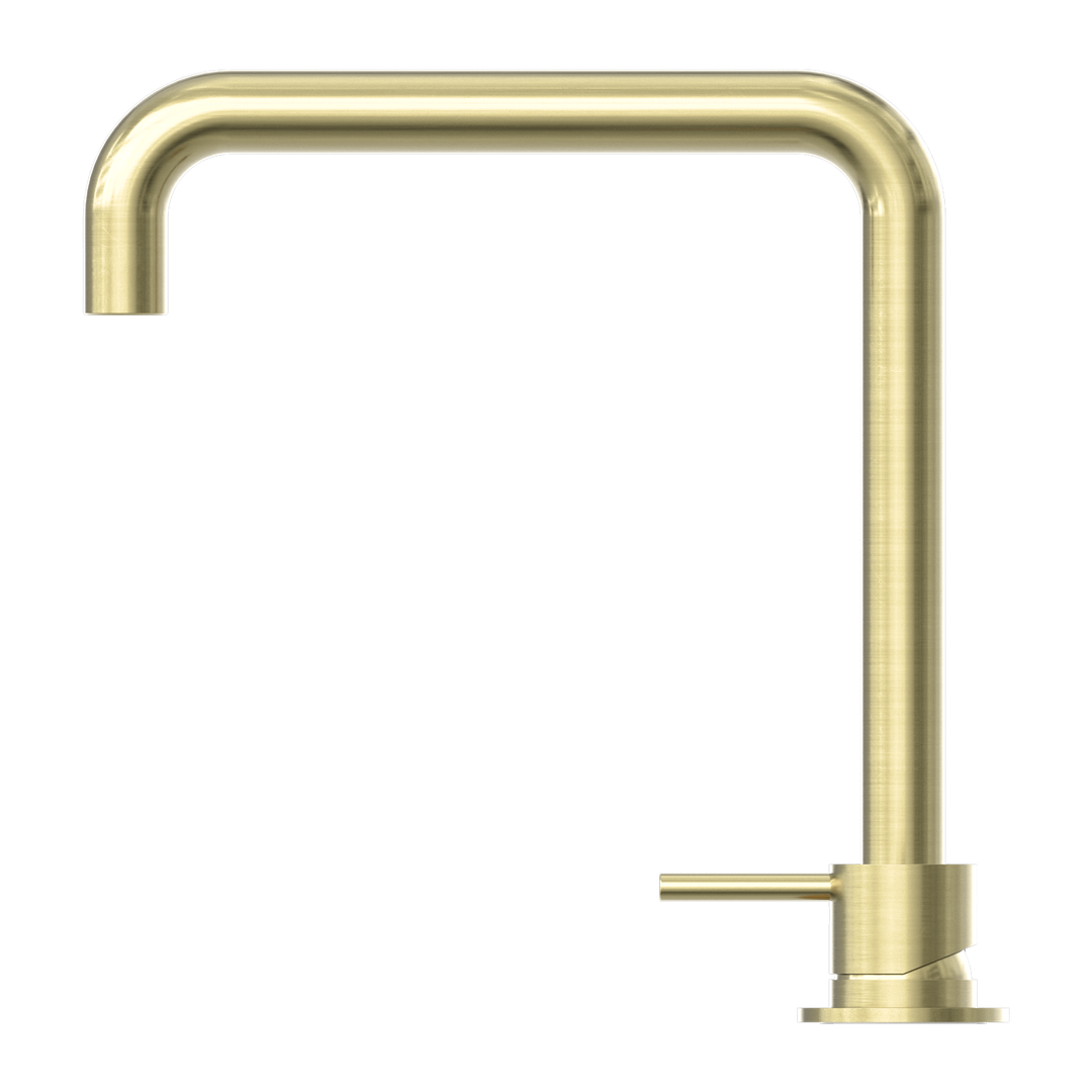 Nero Mecca Hob Basin Mixer Square Spout - Brushed Gold