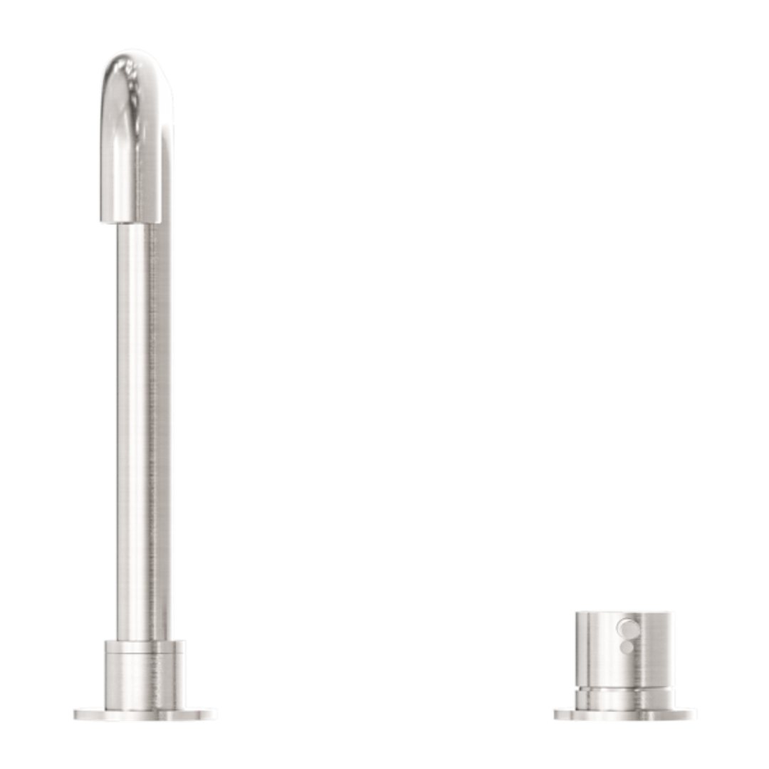 Nero Mecca Hob Basin Mixer Square Spout Gun Metal
