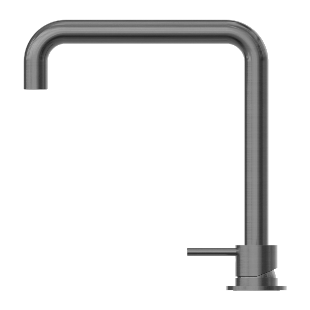 Nero Mecca Hob Basin Mixer Square Spout - Gunmetal