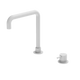 Nero Mecca Hob Basin Mixer Square Swivel Spout Matte White Nr221901Cmw