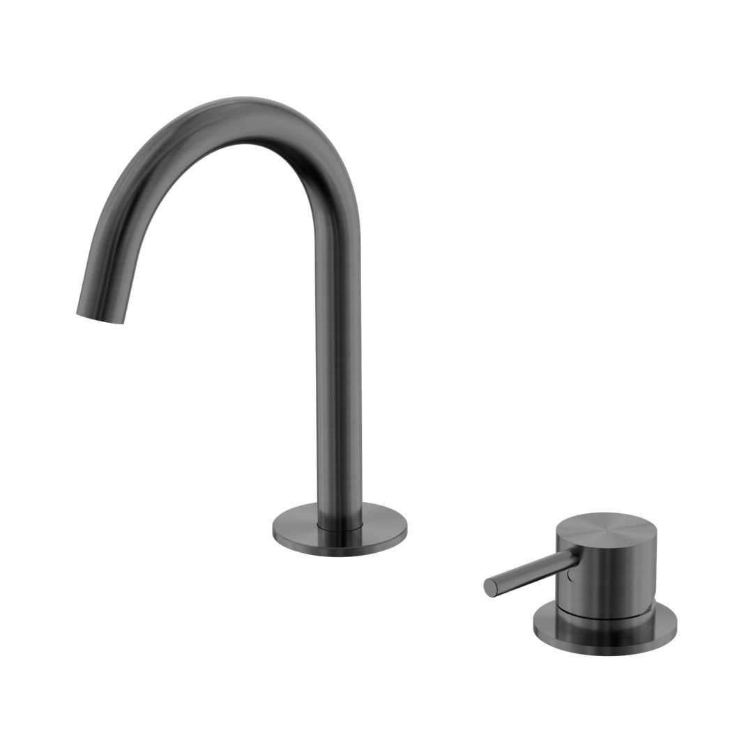 Nero Mecca Hob Baisn Mixer Set Arc Spout Gun Metal