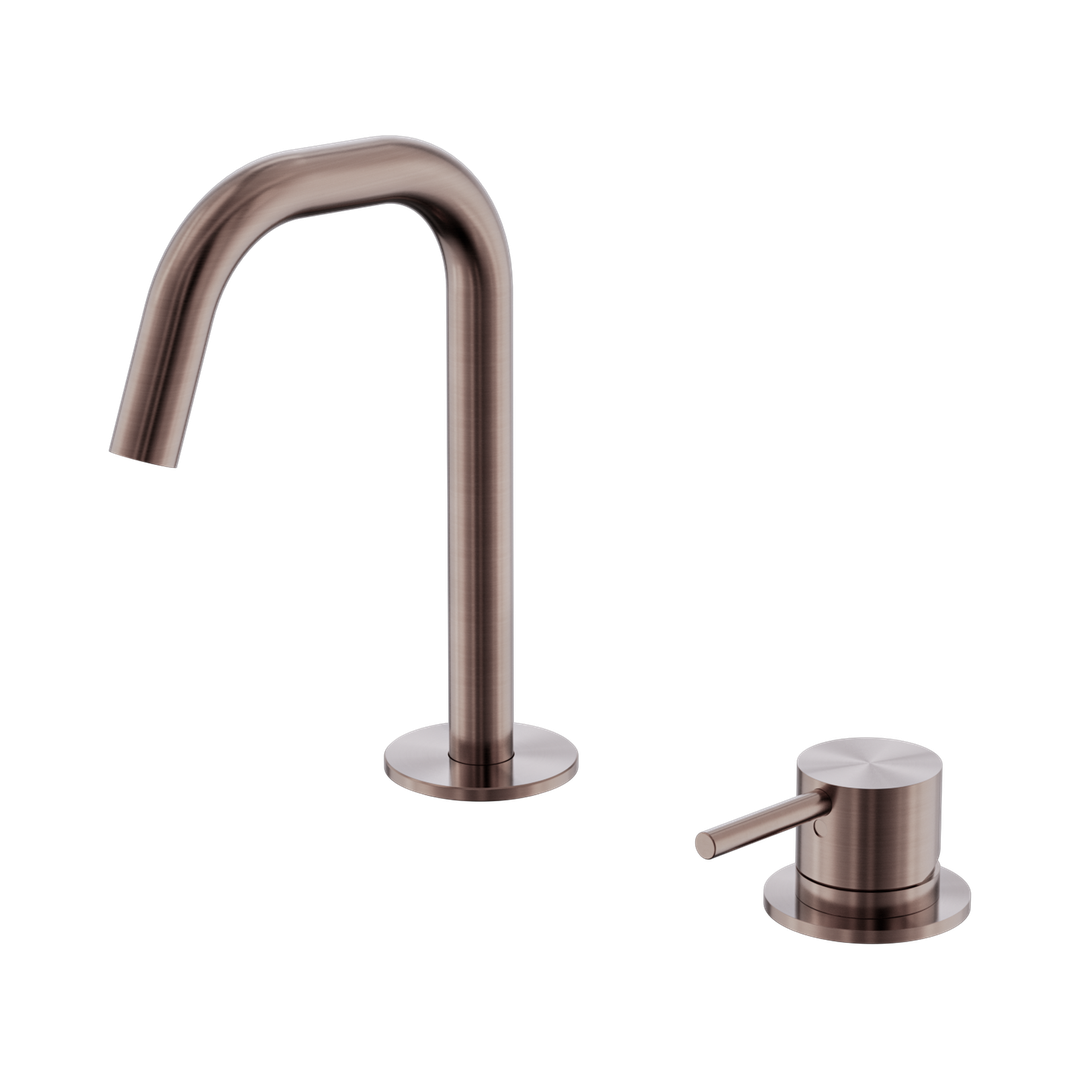 Nero Mecca Hob Baisn Mixer Set Edge Spout Brushed Bronze
