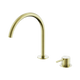 Nero Mecca Hob Bath/Kitchen Mixer Set Arc Spout Brushed Gold