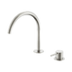 Nero Mecca Hob Bath/Kitchen Mixer Set Arc Spout Brushed Nickel