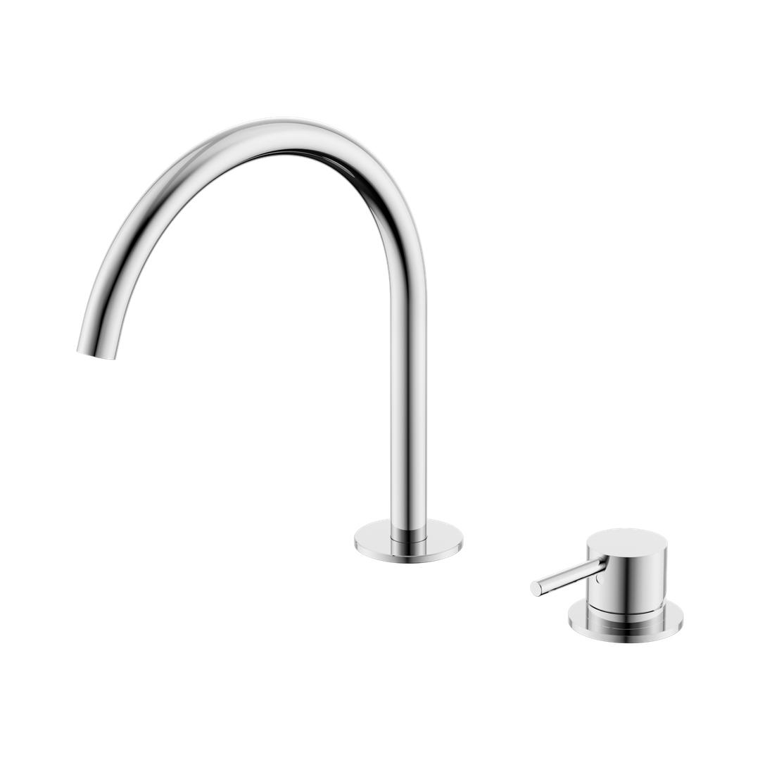 Nero Mecca Hob Bath/Kitchen Mixer Set Arc Spout Chrome