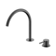Nero Mecca Hob Bath/Kitchen Mixer Set Arc Spout Gun Metal