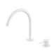 Nero Mecca Hob Bath/Kitchen Mixer Set Arc Spout Matte White