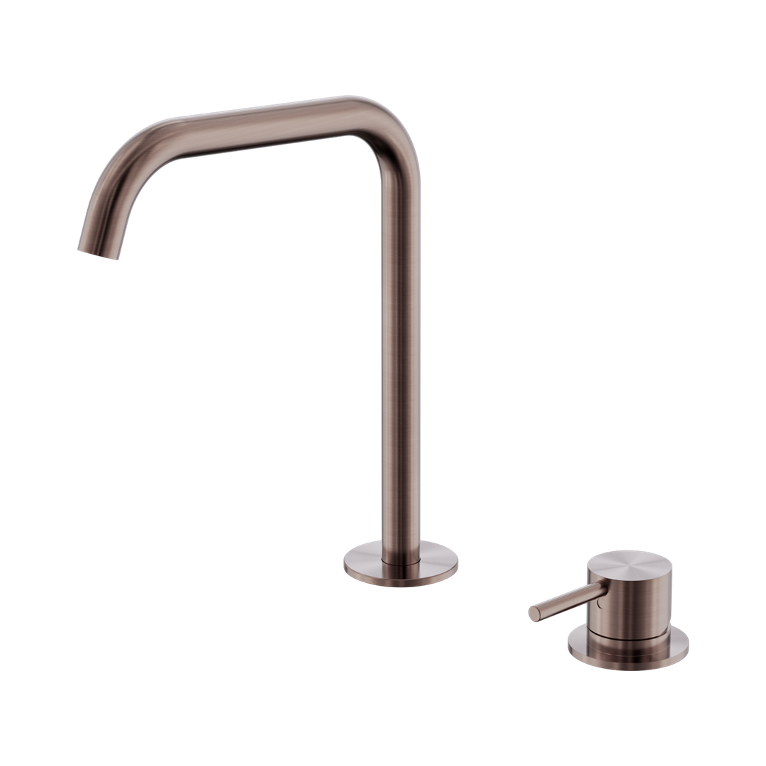 Nero Mecca Hob Bath/Kitchen Mixer Set Edge Spout Brushed Bronze