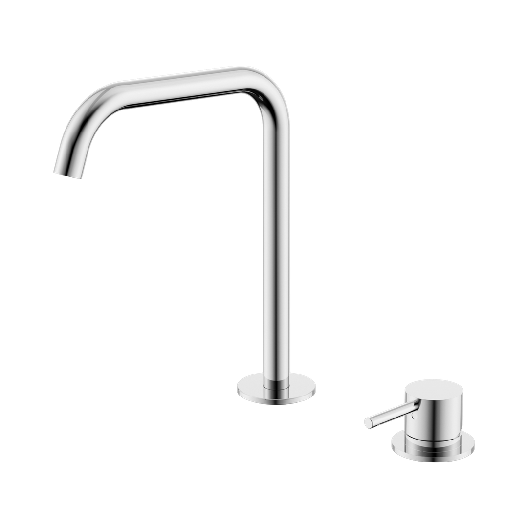 Nero Mecca Hob Bath/Kitchen Mixer Set Edge Spout Chrome