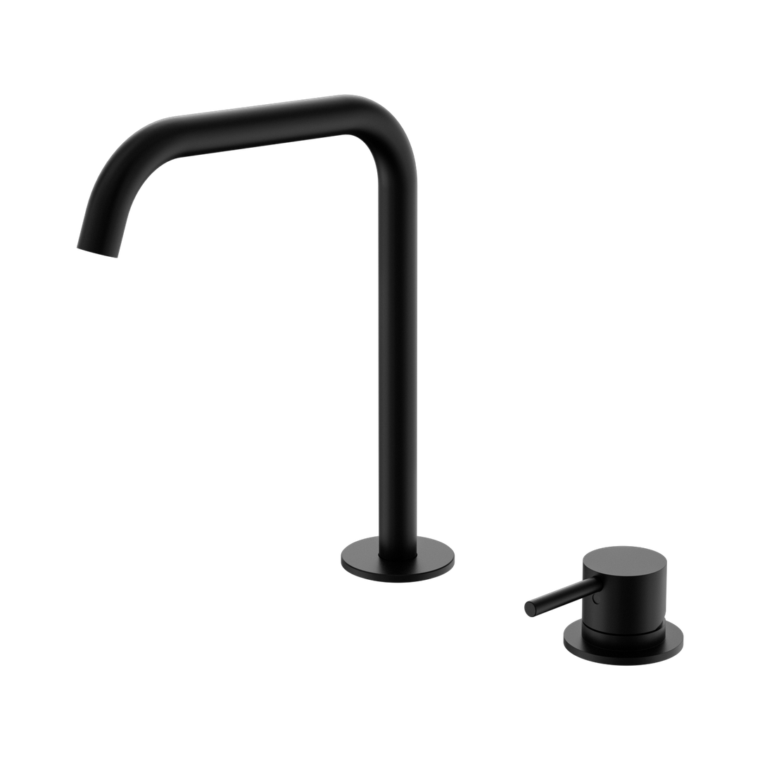Nero Mecca Hob Bath/Kitchen Mixer Set Edge Spout Matte Black