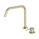 Nero Mecca Hob Bath/Kitchen Mixer Set Edge Spout Ii Brushed Gold
