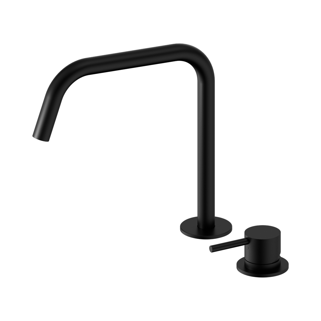Nero Mecca Hob Bath/Kitchen Mixer Set Edge Spout Ii Matte Black