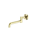 Nero Mecca Wall Mounted Swivel Basin/Bath Spout Only 225mm Brushed Gold