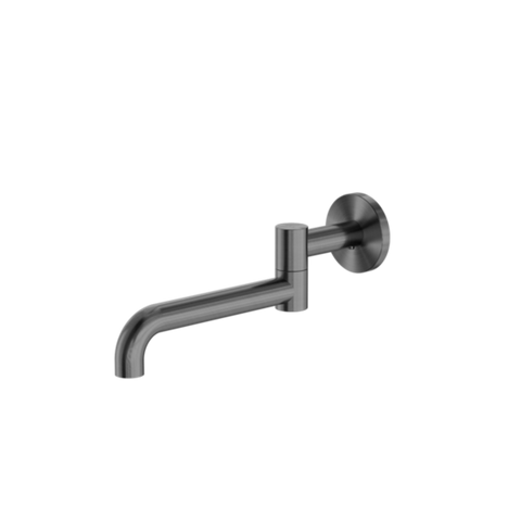 Nero Mecca Wall Mounted Swivel Basin/Bath Spout Only 225mm - Gunmetal