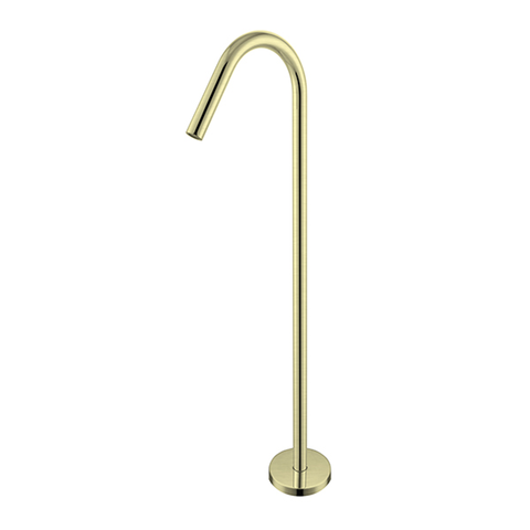 Mecca Bianca Floor Standing Bath Spout Brushed Gold