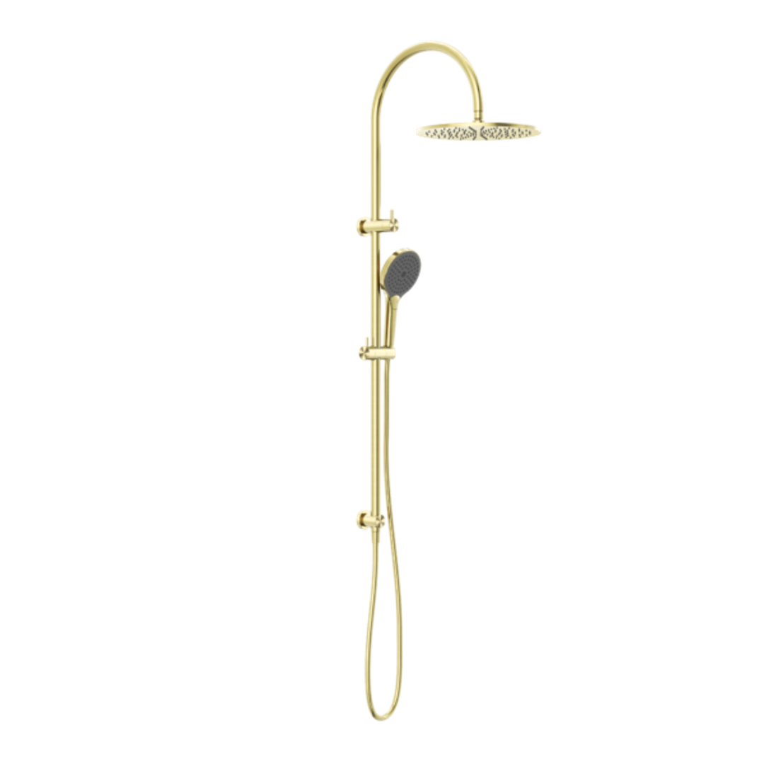 Nero Mecca Twin Shower With Air Shower II - Brushed Gold