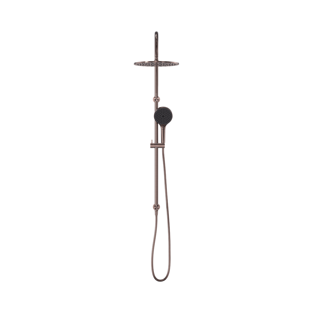 Nero Mecca Twin Shower With Air Shower Ii Brushed Bronze Nr221905Hbz