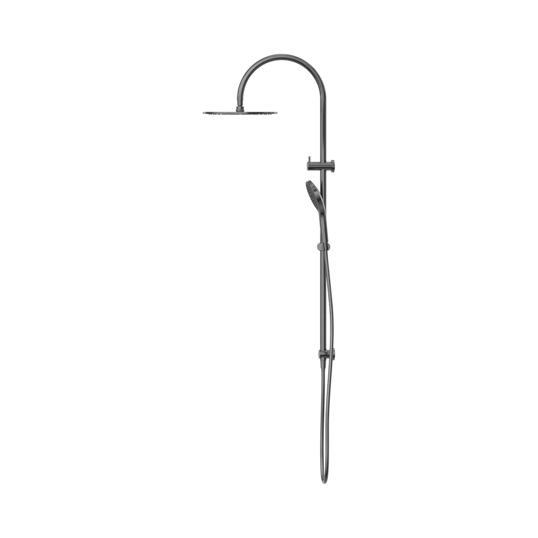 Nero Mecca Twin Shower With Air Shower Ii Gun Metal Nr221905Hgm