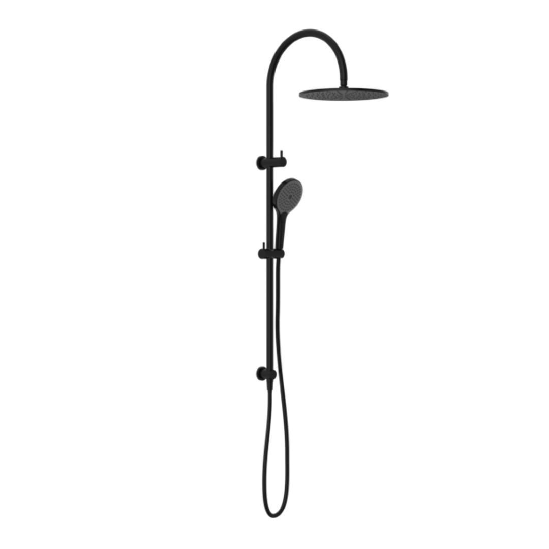 NERO MECCA TWIN SHOWER WITH AIR SHOWER II MATTE BLACK NR221905HMB
