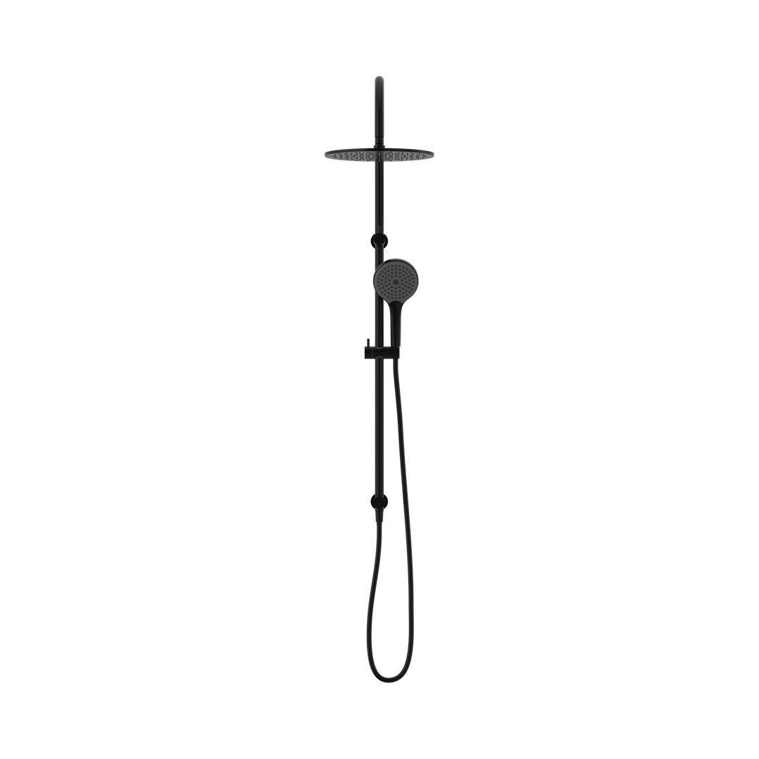 Nero Mecca Twin Shower With Air Shower Ii Matte Black Nr221905Hmb
