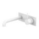 Nero Mecca Wall Basin Mixer Handle Up 160Mm Spout Matte White