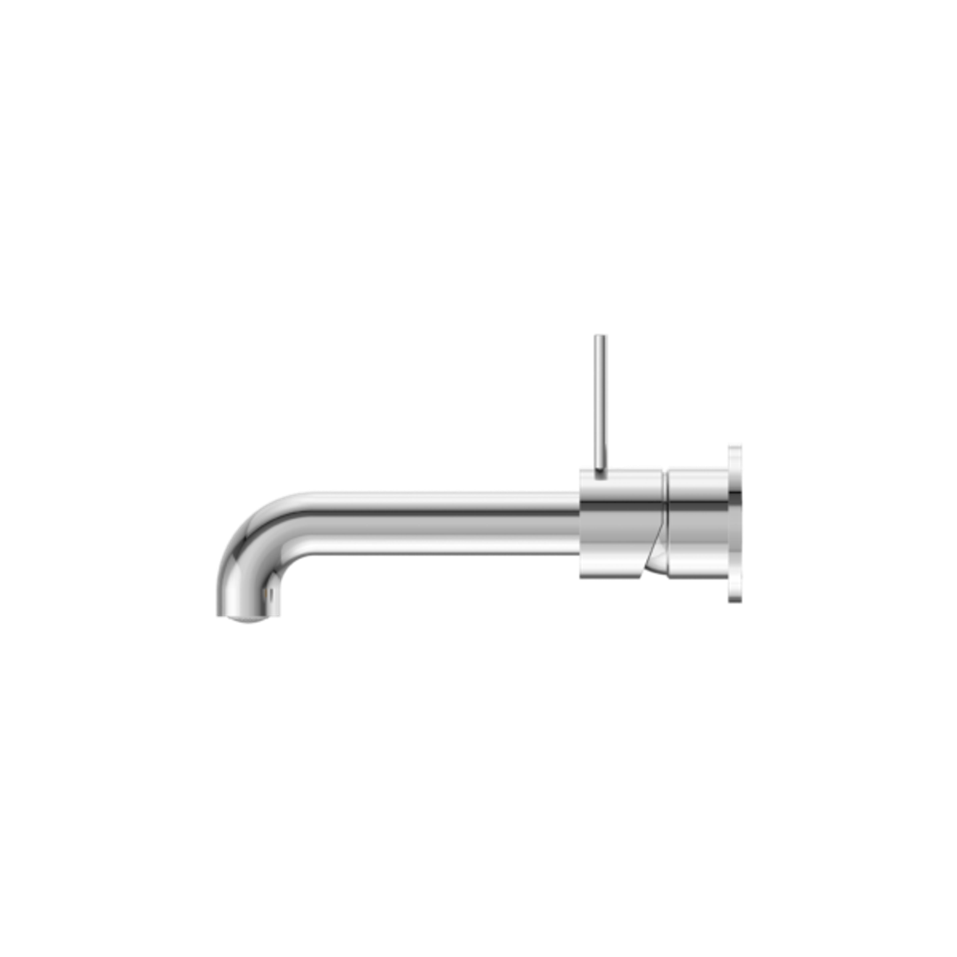 Nero Mecca Wall Basin Mixer Sep Bp Handle Up 180mm Sp Chrome