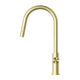 Nero Mecca Gooseneck Pull Out Sink Mixer With Vegie Spray Brushed Gold