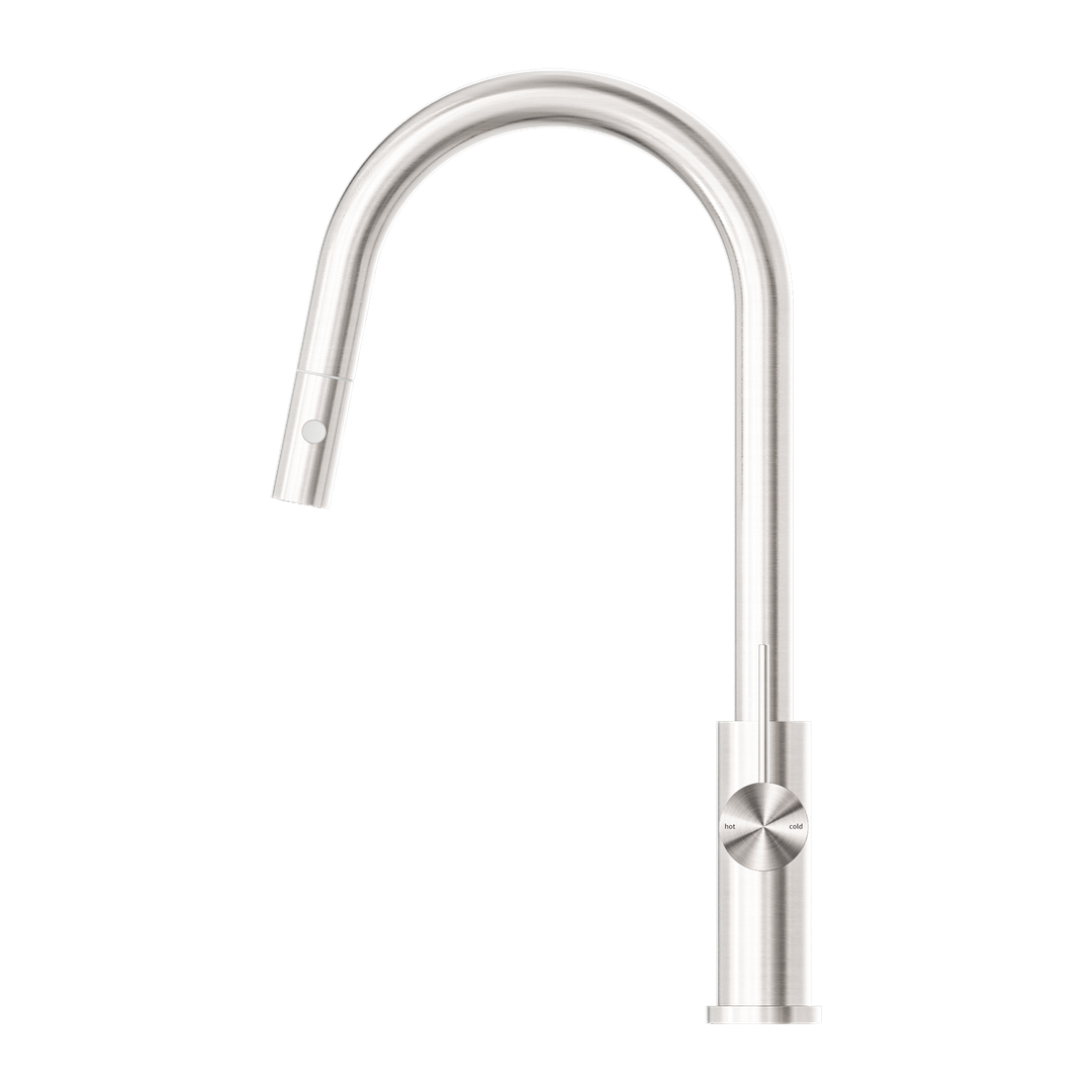 Nero Mecca Pull Out Sink Mixer W/ Vegie Spray Brushed Nickel