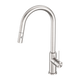 Nero Mecca Gooseneck Pull Out Sink Mixer With Vegie Spray Brushed Nickel