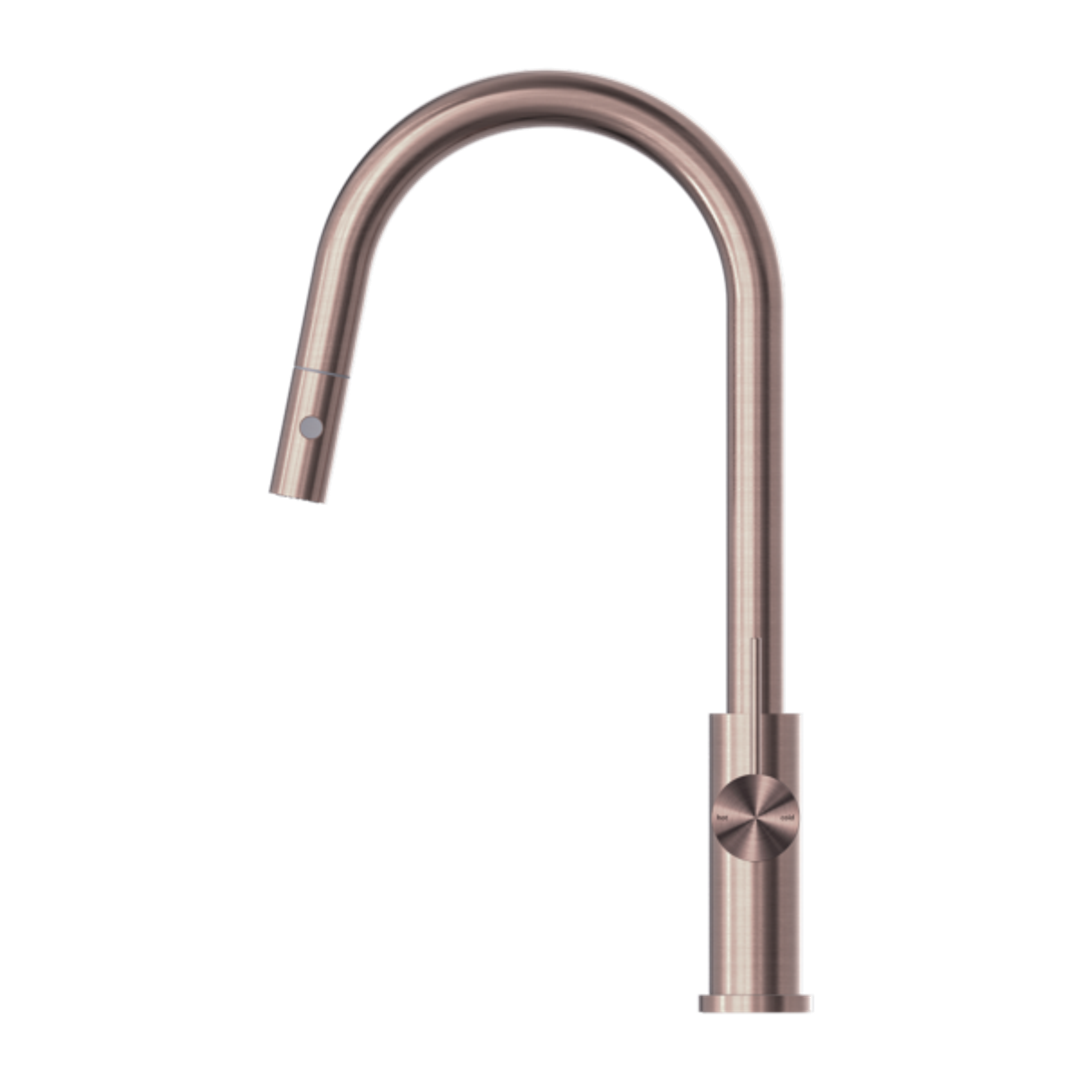Nero Mecca Pull Out Sink Mixer With Vegie Spray Function - Brushed Bronze