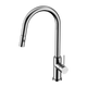 Nero Mecca Gooseneck Pull Out Sink Mixer With Vegie Spray Chrome