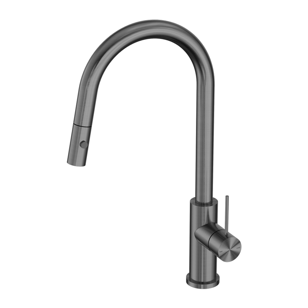 Nero Mecca Pull Out Sink Mixer With Vegie Spray - Gunmetal