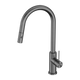 Nero Mecca Gooseneck Pull Out Sink Mixer With Vegie Spray Gun Metal