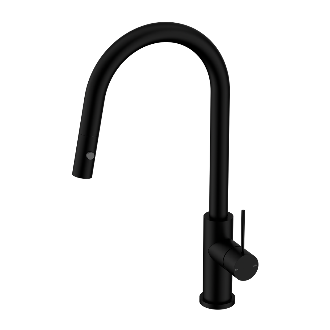 Nero Mecca Pull Out Sink Mixer With Vegie Spray Matt Black