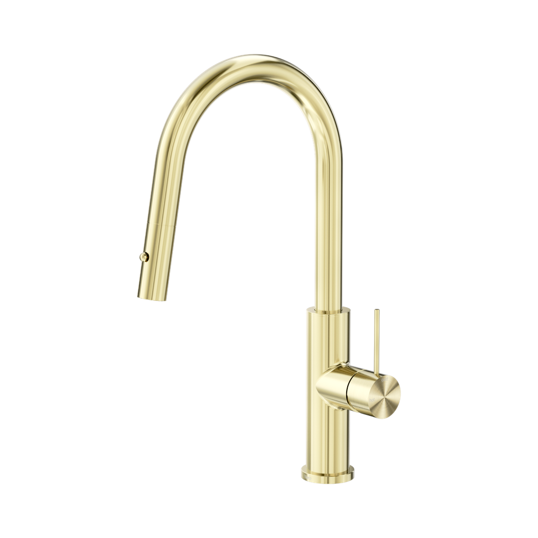 Nero Mecca Smart Sensor Pull Out Kitchen Mixer Brushed Gold