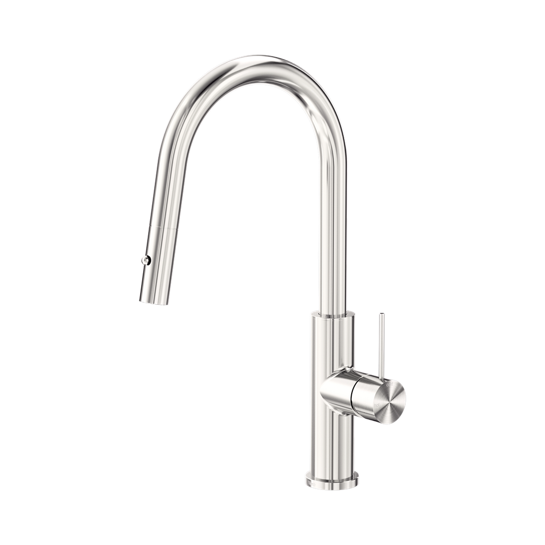 Nero Mecca Smart Sensor Pull Out Kitchen Mixer Brushed Nickel