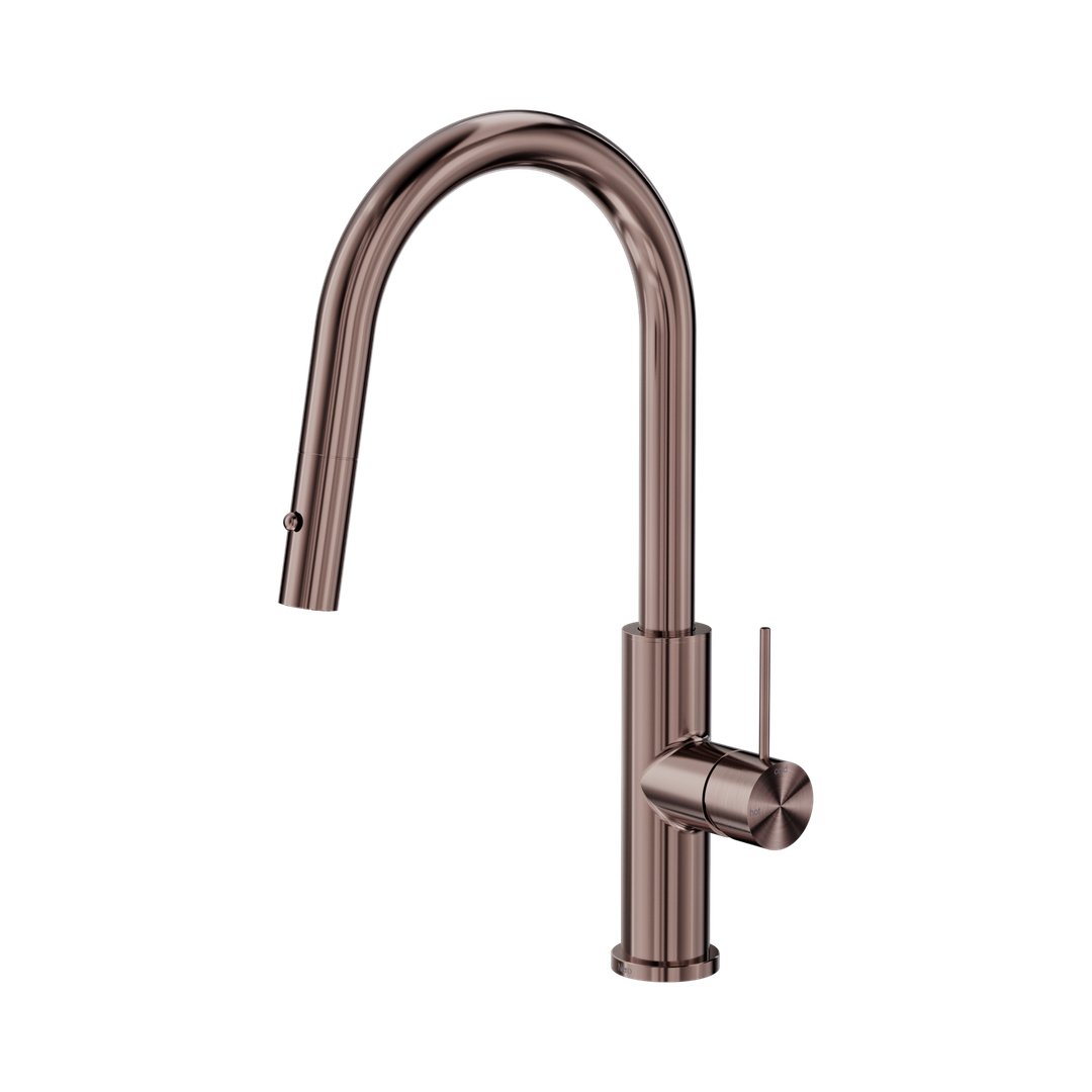 Nero Mecca Smart Sensor Pull Out Kitchen Mixer Brushed Bronze