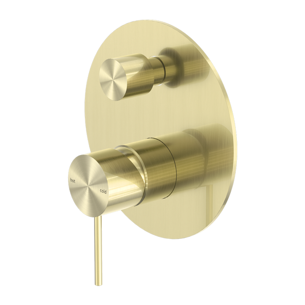 Nero Mecca Shower Mixer With Diverter Brushed Gold