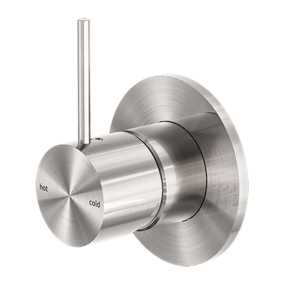 Nero Mecca Shower Mixer Handle Up - Brushed Nickel