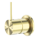 Nero Mecca Shower Mixer 60Mm Handle Up Plate Brushed Gold Nr221911Jbg